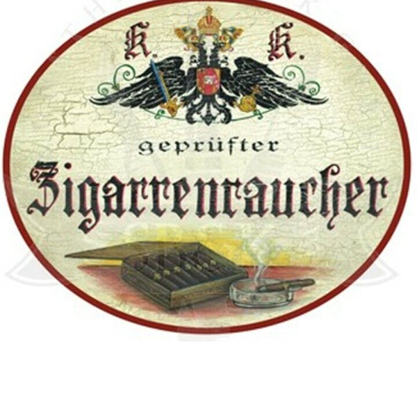 KuK Nostalgie Holzschild "Zigarrenraucher"