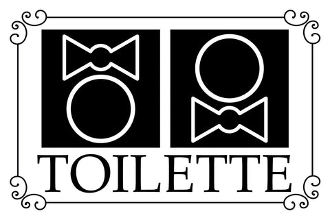 Nostalgie Schild Toilette WC Mann Frau 12x18 / 20x30 / 30x40 Blech od. Holz