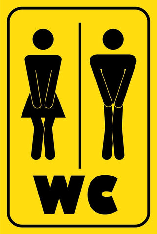 Nostalgie Schild WC Toilette Frau Mann 12x18 / 20x30 / 30x40 Blech od. Holz