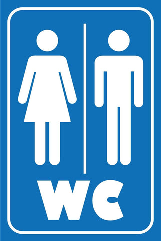 Nostalgie Schild WC Toilette Frau Mann 12x18 / 20x30 / 30x40 Blech od. Holz