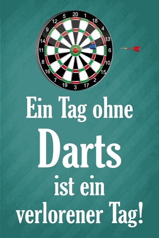 Nostalgie Schild Darts Tag Scheibe Spiel 12x18 / 20x30 / 30x40 Blech od. Holz