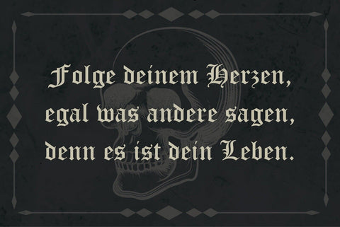 Nostalgie Schild Folge Herzen Leben Andere 12x18 / 20x30 / 30x40 Blech od. Holz