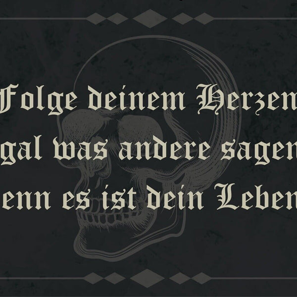 Nostalgie Schild Folge Herzen Leben Andere 12x18 / 20x30 / 30x40 Blech od. Holz