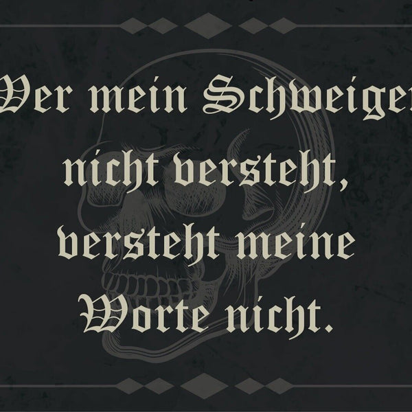 Nostalgie Schild Schweigen Worte Verstehen 12x18 / 20x30 / 30x40 Blech od. Holz