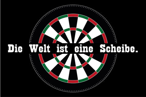Nostalgie Schild Welt ist eine Scheibe Dart 12x18 / 20x30 / 30x40 Blech od. Holz