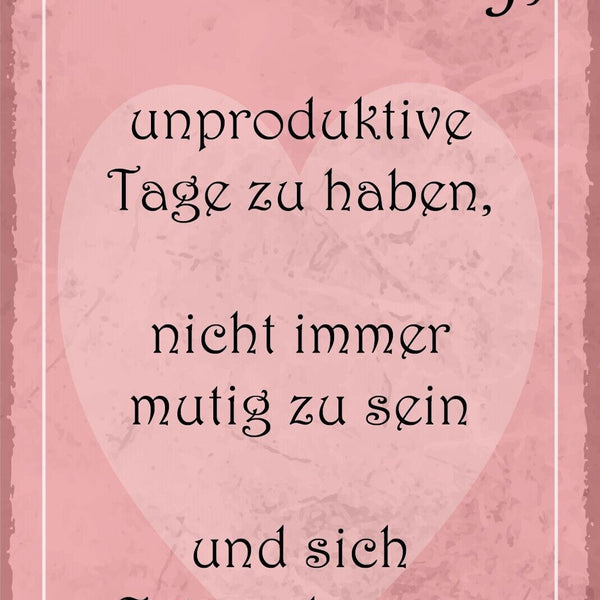 Nostalgie Schild Es ist okay Zeit lassen 12x18 / 20x30 / 30x40 Blech od. Holz