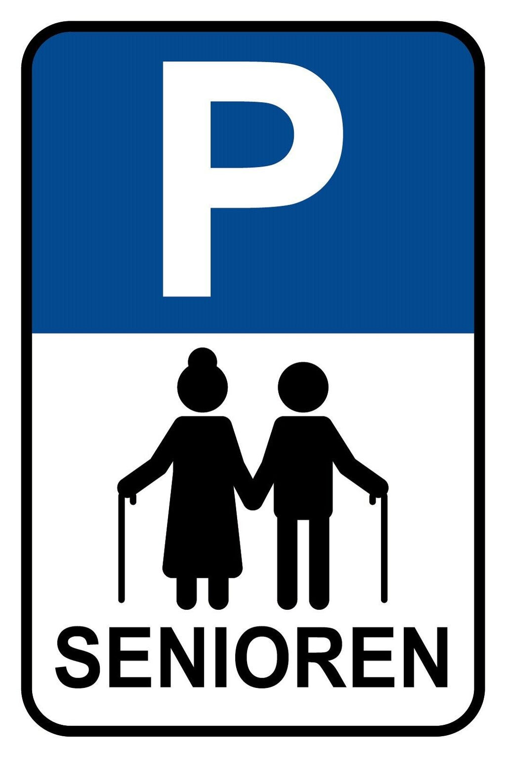 Schild Parkplatz Senioren Pensionist Parken 12x18 / 20x30 / 30x40 Blech od. Holz