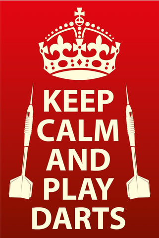 Nostalgie Schild Keep Calm Darts Pfeile 12x18 / 20x30 / 30x40 Blech od. Holz