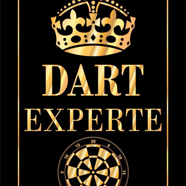 Nostalgie Schild Dart Experte Scheibe Krone 12x18 / 20x30 / 30x40 Blech od. Holz