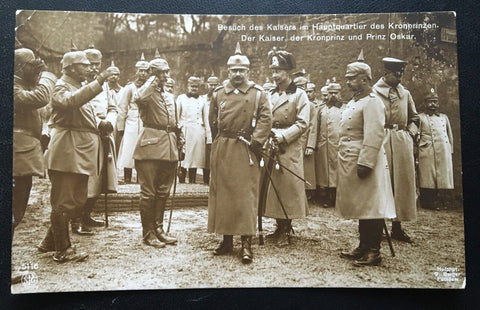 Besuch des Kaisers im HQ des Kronprinzen - Soldaten Militär Krieg 400606 TH SH1