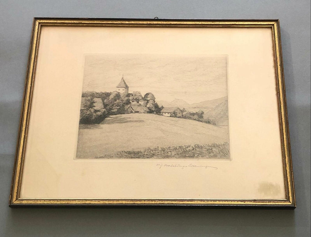 Original Radierung Habsburg Lothringen Schloss 40211