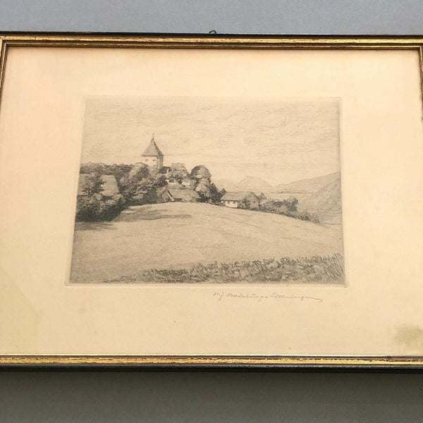 Original Radierung Habsburg Lothringen Schloss 40211