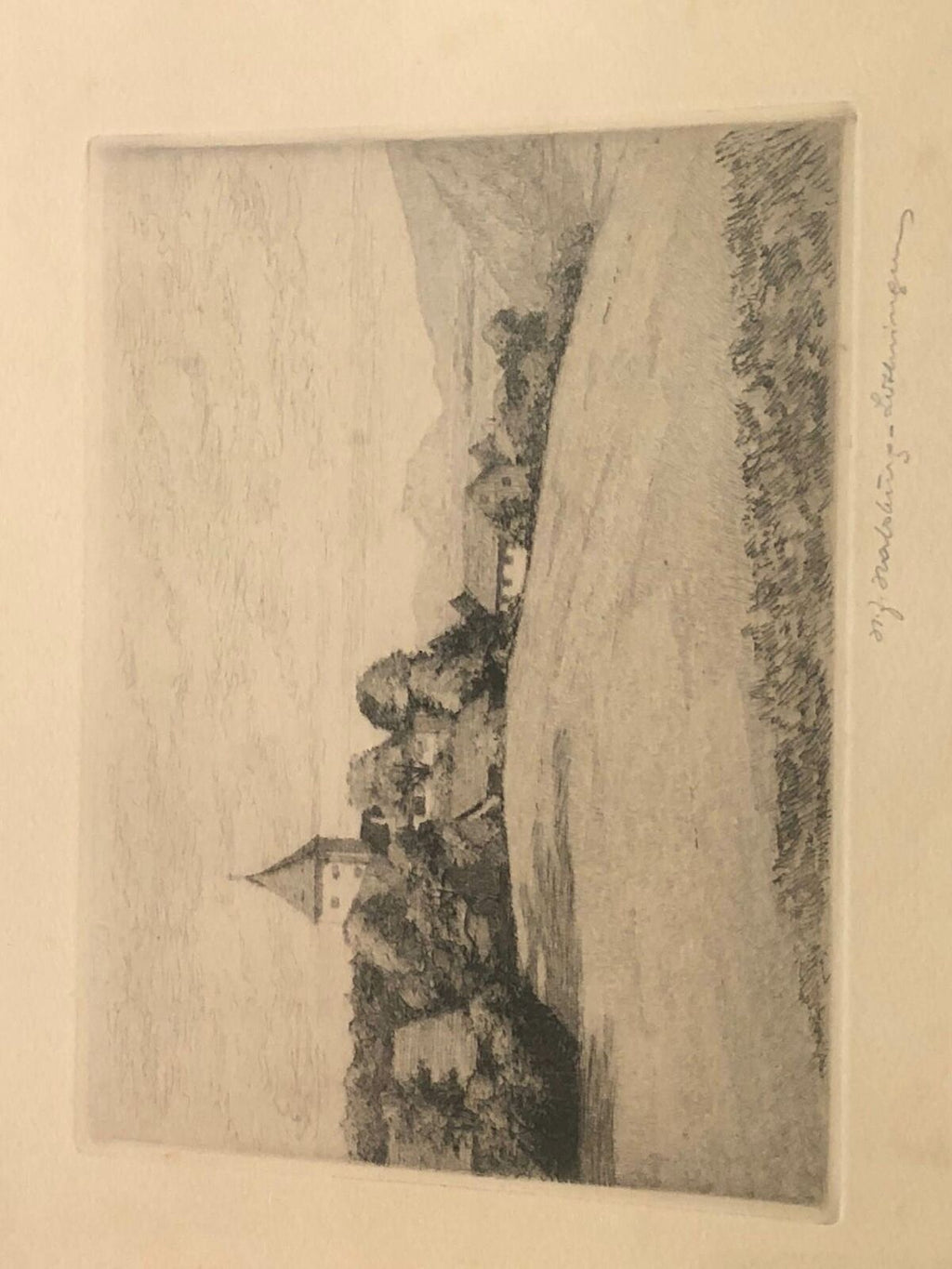 Original Radierung Habsburg Lothringen Schloss 40211