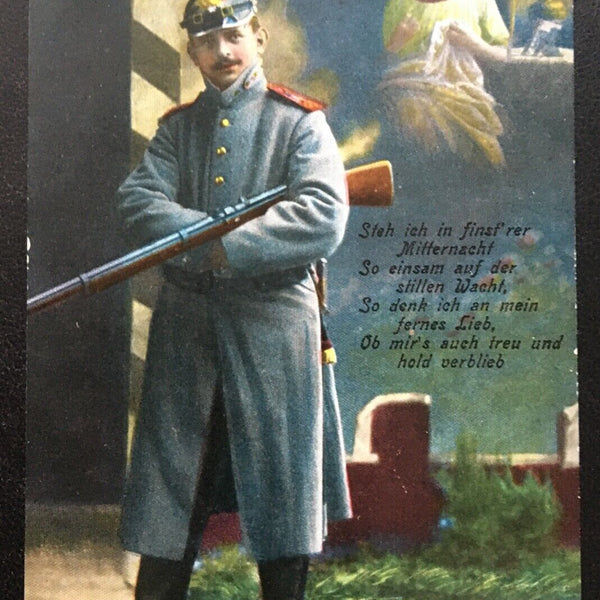 In finsterer Mitternacht - Soldat träumt von Frau - Militär Krieg 400646 TH