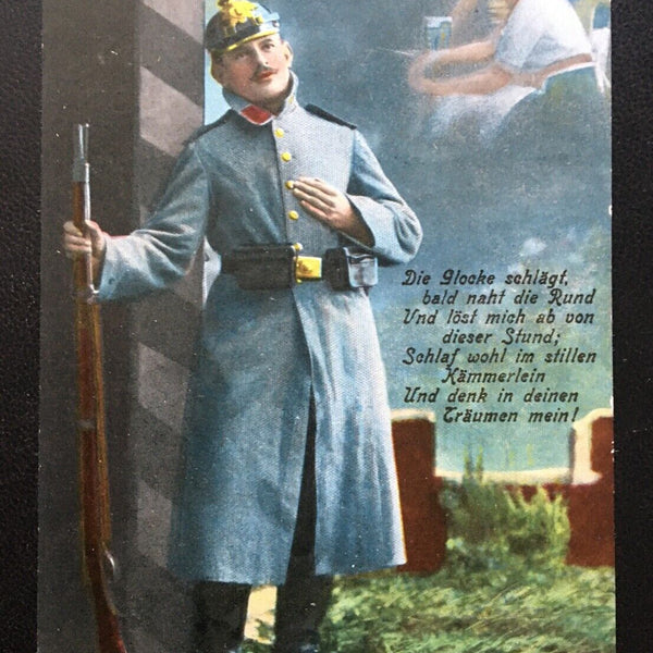In finsterer Mitternacht - Soldat träumt von Frau - Militär Krieg 400642 TH