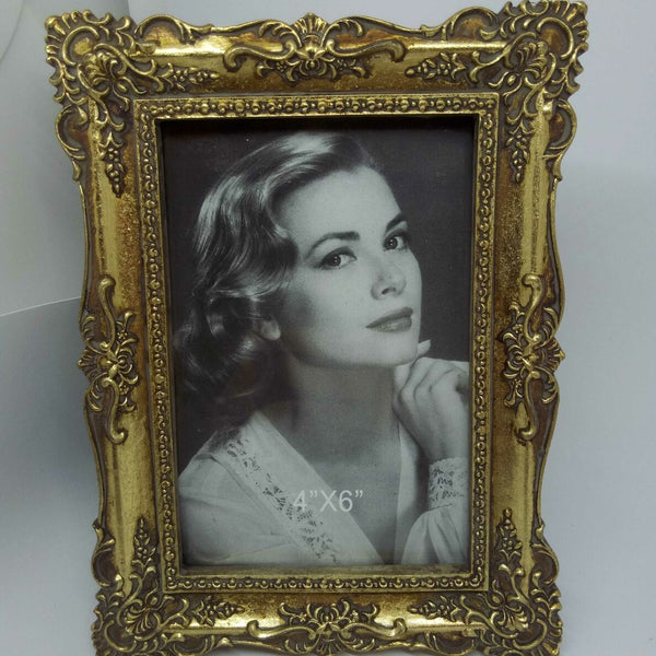 Bilderrahmen Retro Vintage Stil Optik gold 14 x 19 cm für Fotos 15 x 10 60240