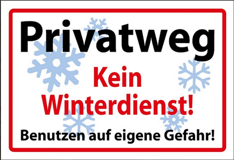 Nostalgie Schild Hinweis Gefahr Privatweg 12x18/20x30/30x40 Blech od. Holz