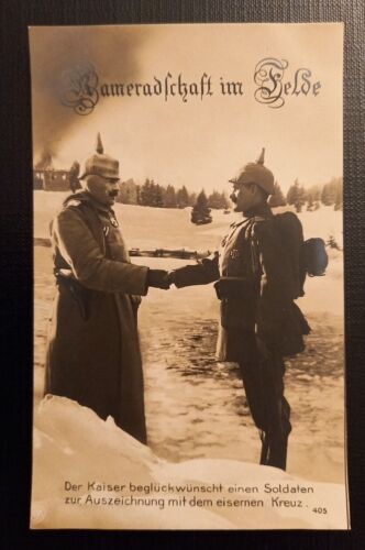 Kameradschaft Im Felde Der Kaiser beglückwünscht Einen Soldaten Ga 50126 SH1