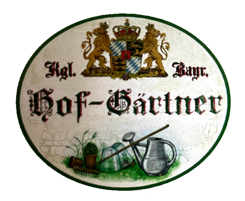 Nostalgie Holzschild Bayern Königlich Bayerischer Hof-Gärtner Garten Schild