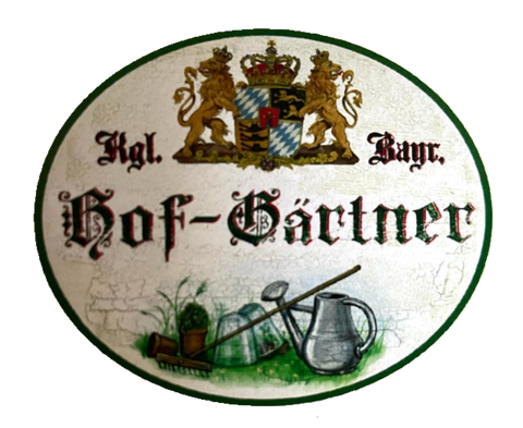 Nostalgie Holzschild Bayern Königlich Bayerischer Hof-Gärtner Garten Schild