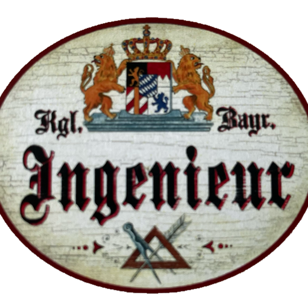 Nostalgie Holzschild Bayern Königlich Bayerischer Ingenieur Schild