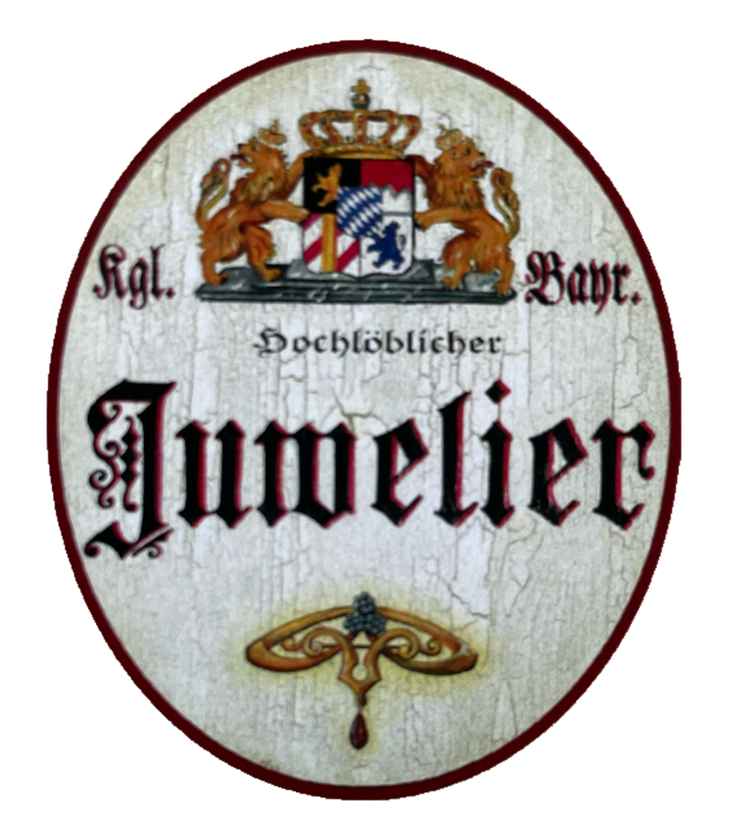 Nostalgie Holzschild Bayern Königlich Bayerischer Hochlöblicher Juwelier Schild