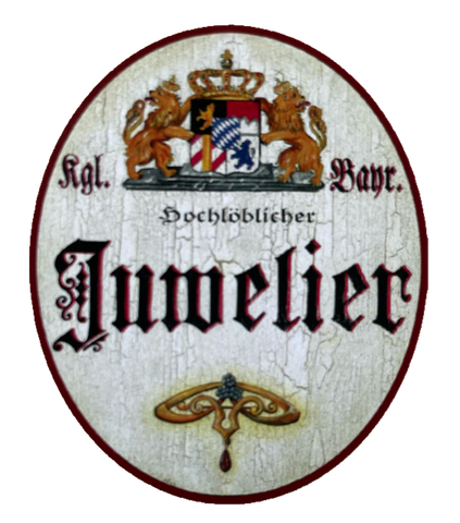 Nostalgie Holzschild Bayern Königlich Bayerischer Hochlöblicher Juwelier Schild