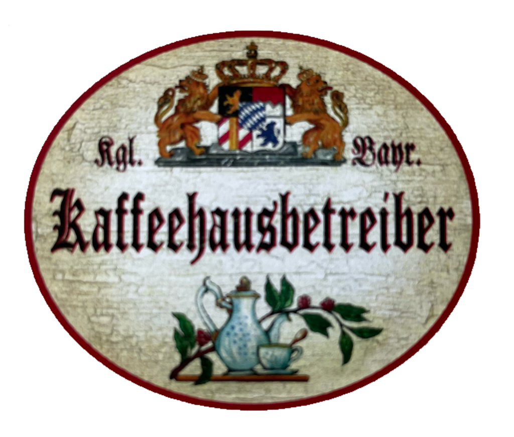 Nostalgie Holzschild Bayern Königlich Bayerischer Kaffeehausbetreiber Schild
