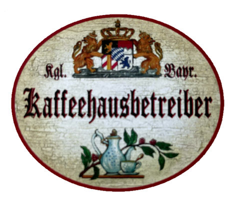 Nostalgie Holzschild Bayern Königlich Bayerischer Kaffeehausbetreiber Schild