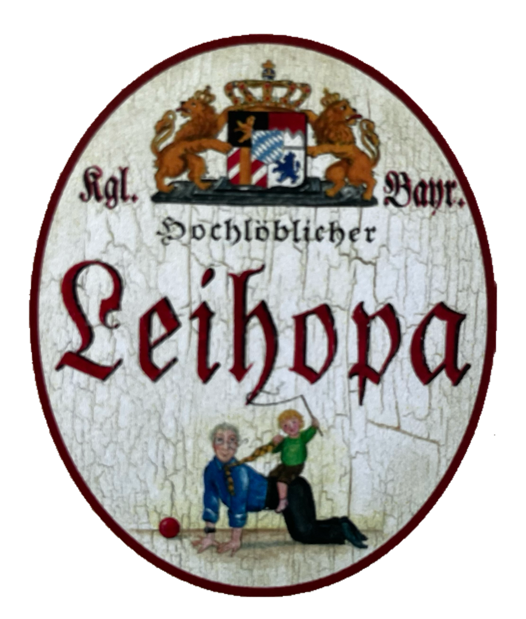 Nostalgie Holzschild Bayern Königlich Bayerischer Hochlöblicher Leihopa Schild