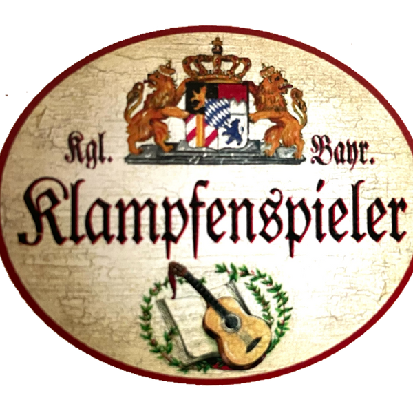 Nostalgie Holzschild Bayern Königlich Bayerischer Klampfenspieler Gitarre Schild