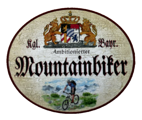 Nostalgie Holz Schild Bayern Königlich Bayerischer Ambitionierter Mountainbiker