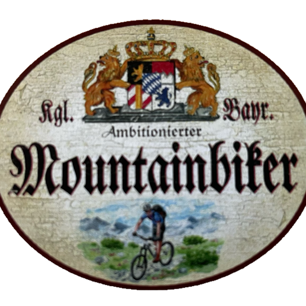 Nostalgie Holz Schild Bayern Königlich Bayerischer Ambitionierter Mountainbiker