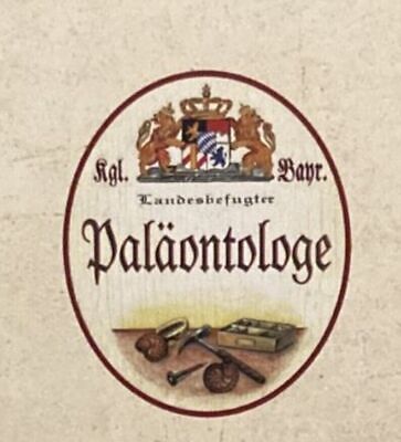 Nostalgie Holzschild Bayern Königlich Bayerischer Landesbefugter Paläontologe