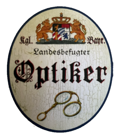Nostalgie Holzschild Bayern Königlich Bayerischer Landesbefugter Optiker Schild