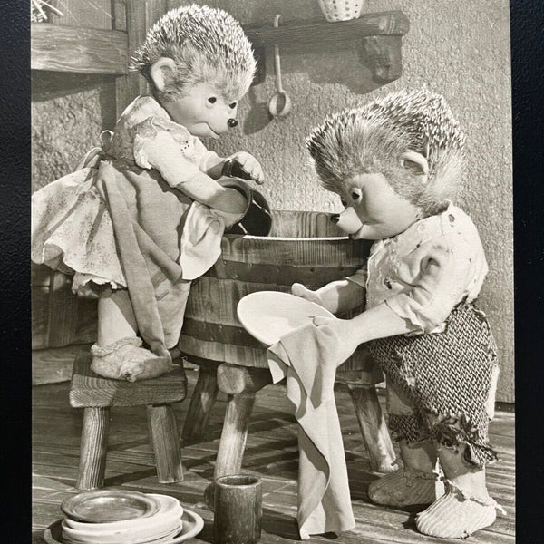 Mecki Igel Früht übt sich Kinder Geschirr Abwaschen Puppe Hörzu Diehl 400609 TH
