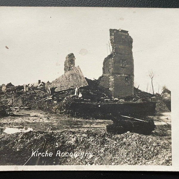 Kirche Rocquigny zerstörtes Gebäude Militär Krieg Ardennes Frankreich 400599 TH