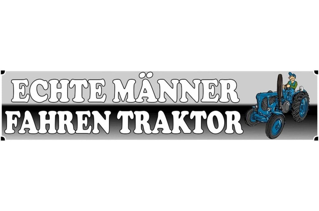 Schild Traktor Echte Männer Bauer Bauernhof Farm Acker 46 x 10 Blech od. Holz