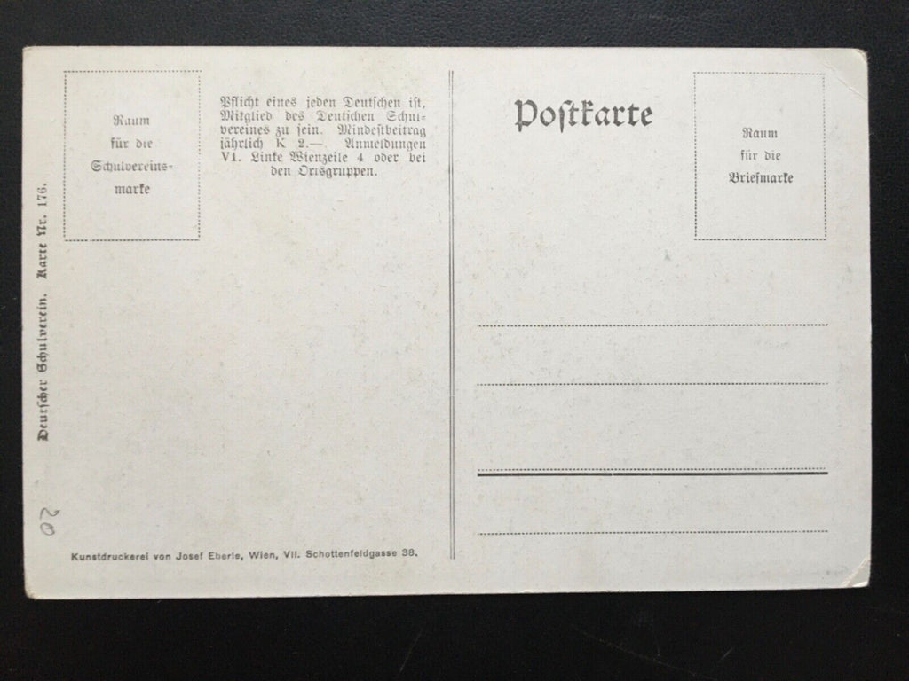 Deutscher Schulverein - Senftenberg - Burgruine - Künstlerkarte 16025 TH