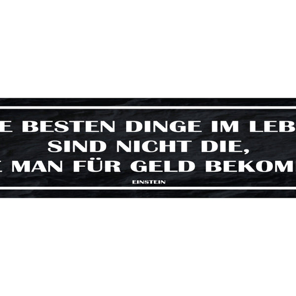 Schild Beste Dinge Im Leben Nicht Die Für Geld Einstein 46 x 10 Blech od. Holz