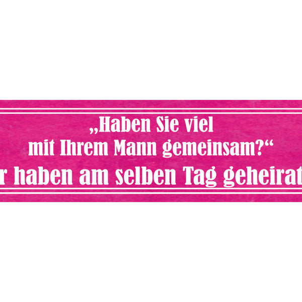 Haben Sie Viel Mit Ihrem Mann Gemeinsam Wir Haben am selben Tag geheiratet