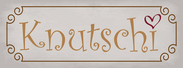 Schild Knutschi Knutschen Küssen Kuss Liebe Paar Romantik 27x10 Blech od.Holz