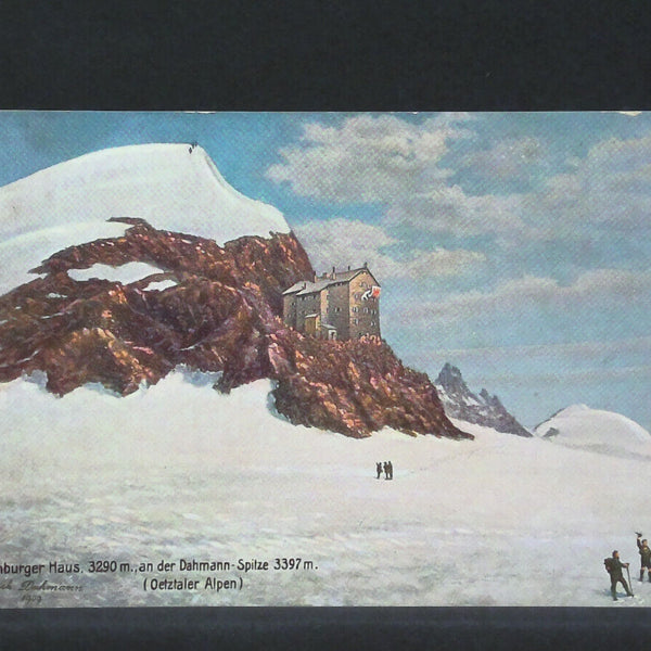 Brandenburger Haus an der Dahmann Spitze Ötztaler Alpen Gemälde JW 402961 F