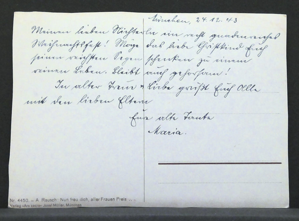 A Rausch Nun freu dich aller Frauen Preis Gemälde Engel JW 410189 F