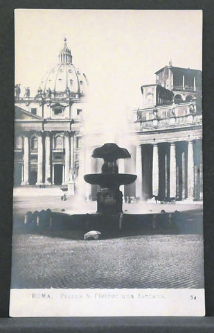 Roma Piazza S Pietro Una Fontana JW 401220 F