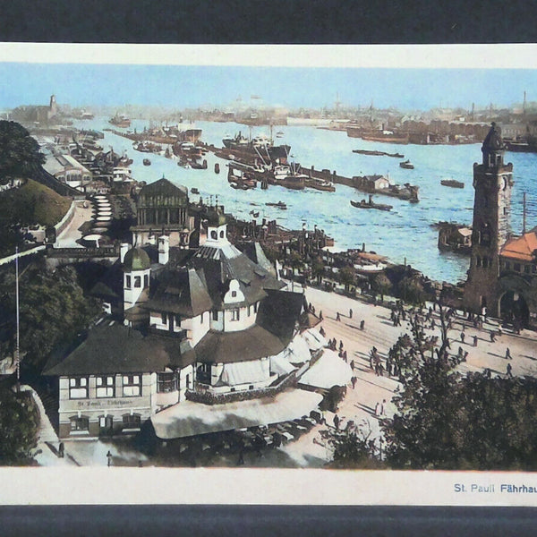 Hamburg St Pauli Fährhaus mit Hafen JW 410221 F