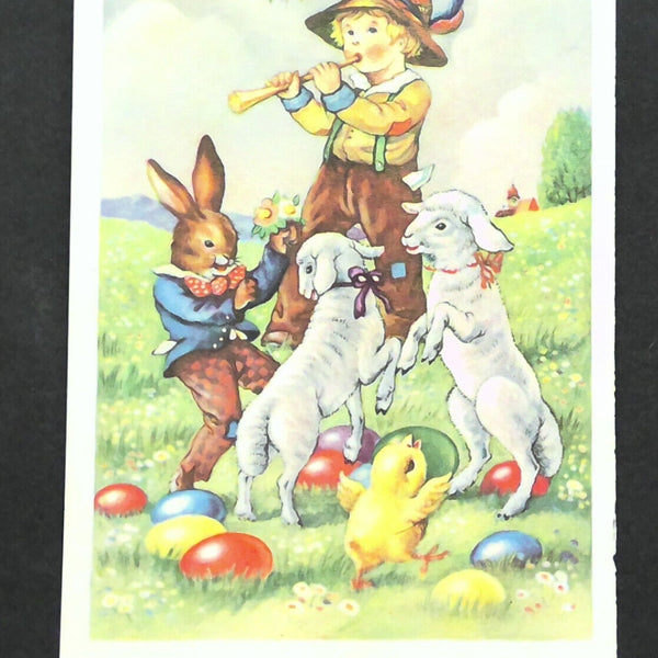 Frohe Ostern Junge Hase Lamm Küken Eier Vogel JW ohneZahl F