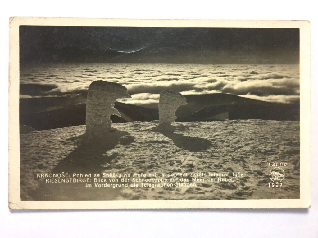 Riesengebirge - Krkonose - Blick von Schneekoppe - Telegraphen-Stangen 40283 TH