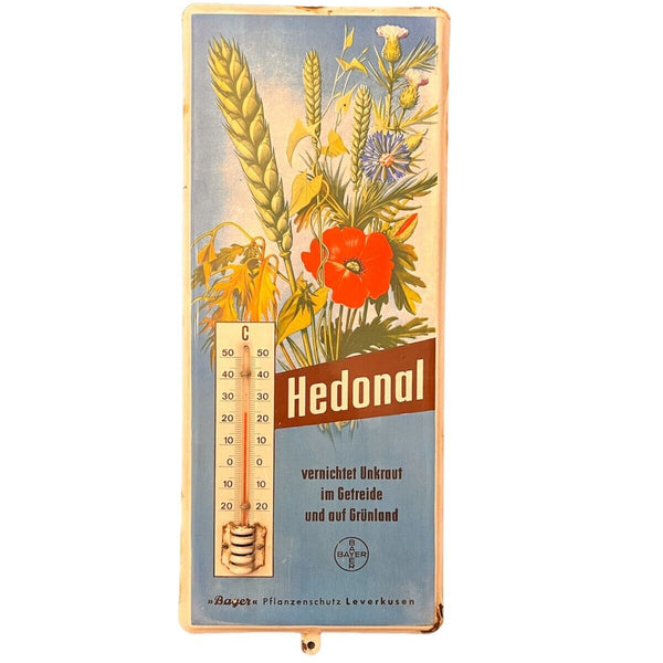 Emailleschild Bayer Pflanzenschutz Hedonal 43x18cm Original um 1950