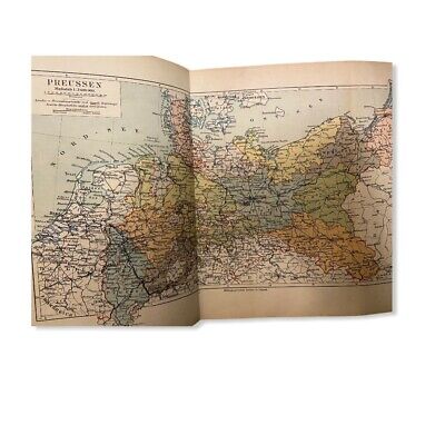 60 MEYERS KLEINER HAND-ATLAS 100 KARTENBLÄTTERN UND 9 TEXTBEILAGEN